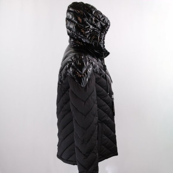 Moose Knuckles Monteau Exhibition Chevron Quilted Puffer Jacket, Black, Small - Picture 4 of 13